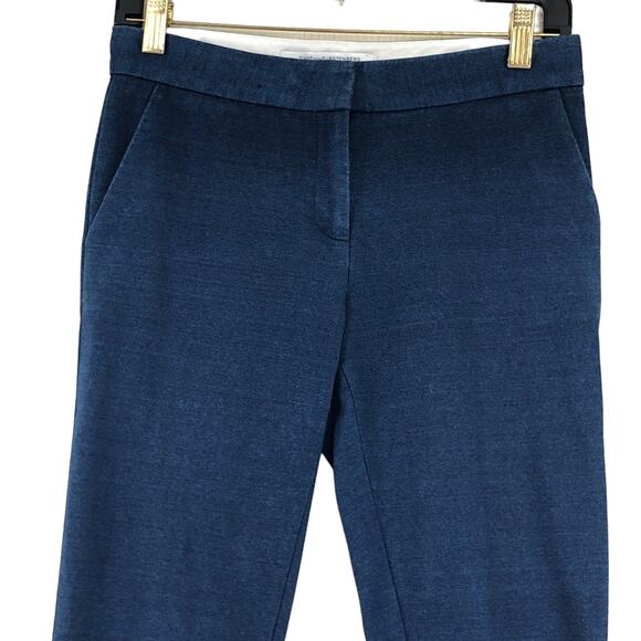 Diane Von Furstenberg DVF Womens Size 2 Genesis Pants Navy Blue Stretch - Picture 2 of 14
